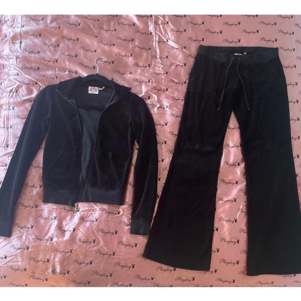 Juicy Couture Black Velour Tracksuit